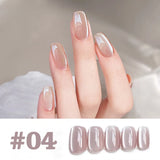 1-12pcs WS Hot Style Non-gray Universal White Cat Eye Gel Nail Polish Super Flash White Glass Bead Nail Art Nail Suppies