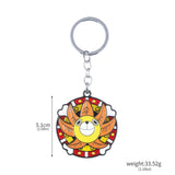 One Piece Luffy Straw Hat Keychain Rotatable Zoro Skull Metal Pendant Role-Playing Decorative Accessories Fan Jewelry Gift