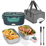 HOMEFISH 1.8L Electric Lunch Box 75W Speed Heating Car Or AC Heating Travel Office Home Use Gift Knife And Insulated Handbag