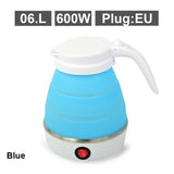 Mini foldable electric kettle 0.6L portable electric kettle household travel water heater silicone compression 110V-220V