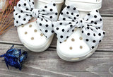 Cute Red Bow Shoe Charms for Crocs Designer DIY Bow-knot Wing Shoe Decorations High Quality Clogs Buckle Accessories New Fashion