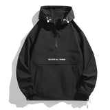 CHRLCK Men Hiking Jacket Outdoor Waterproof Fishing Hooded Sport Jacket Adjustable Drawstring Travel Jacket Mountaineering Coats