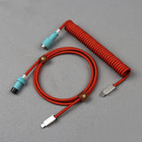 LANO USB-C to Type-C Coiled Cable Gamer Keyboard Custom Coil Type USB C Cable With Detachable Pilot Connector