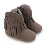 Baby Boys Girls Winter Boots 0-12 Months Western Denim First Walkers Warm Casual Fashion
