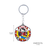 One Piece Luffy Straw Hat Keychain Rotatable Zoro Skull Metal Pendant Role-Playing Decorative Accessories Fan Jewelry Gift