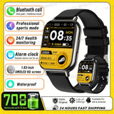 2026 Upgraded Smart Watch Heart Rate Blood Oxygen/Pressure Sleep Monitoring Bluetooth Call Voice Assistant Sport Mode Smartwatch