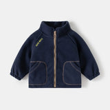Ircomll New Children Boys Polar Fleece Jacket Autumn Winter Kids Coat Causal Toddler Stand Collar Zipper Outwear Boys Clothing