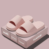 Women Summer Concise EVA Slippers Men Soft Home Slides Couples Bathroom Non-slip Sandals Adults Comfortable Outdoor Beach Shoes
