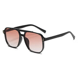 Hiking Classic Oversized Pilot Anti Light Glasses Women Vintage Double Bridge Big Oval Sun Shades Unisex Yellow Lens Eyewear