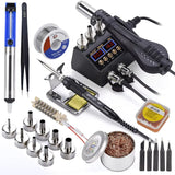 2 in 1 750W Soldering Station LCD Digital display welding rework station for cell-phone BGA SMD PCB IC Repair solder tools 8898