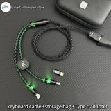 Magnetic axis keyboard cable Supports Dual 8k Magnetic Control lighting 1-to-2 TYPE-C  mechanical keyboard cable USB - TYPE C
