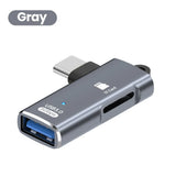 High-Speed 3 in 1 USB 3.0 Type C to TF Card Reader Adapter Memory Card OTG Reader for iPhone 15/16 Huawei PC Laptop