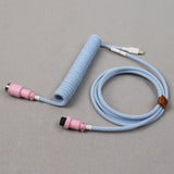 Mechanical Keyboard Type C to C End Coiled Cables with Detachable Aviator Connector Gaming Keyboard Wire