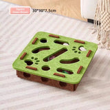 Interactive Cat Toy Felt Maze Box with Bell Ball Self Play Cat Teaser Box Stimulate Hunting Instinct Relieve Boredom Stress