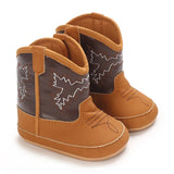 Baby Boys Girls Winter Boots 0-12 Months Western Denim First Walkers Warm Casual Fashion