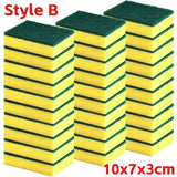 8-50pcs Double-Sided Magic Cleaning Sponge Set Highly Absorbent Rust Remover Pot Scouring Pad Kitchen Cleaning Tools
