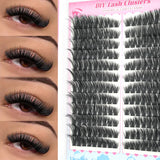 False Eyelashes Natural Wispy Individual Cluster Lashes Easy to Apply Soft & Lightweight Reusable for Daily Makeup