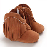 Baby Boys Girls Winter Boots 0-12 Months Western Denim First Walkers Warm Casual Fashion