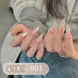 1-12pcs WS Hot Style Non-gray Universal White Cat Eye Gel Nail Polish Super Flash White Glass Bead Nail Art Nail Suppies