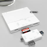 Multi functional six inOneCardReader OTG iPhone Type-C Micro SD CardFlashDrive intelligentStoragecard TF SD CardReaderStorageBox