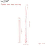 Nail Art Liner Brushes Elongated Lines Striping Drawing Painting Brushes For Manicure Beauty Salon Nails Products Manicure Tools
