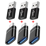 2PCS USB 3.0 To Type C OTG Charger Adapter Connector Type-C to USB Male To Type-c Adapt Converter for PC MacBook Car USB ipad