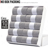 HSS 5/10 Pairs Men's Cotton Blend Socks Black Business Men Socks Soft Breathable Summer Winter for Male Socks Plus Size (6.5-14)