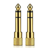 Jack 6.5 6.35mm Male Plug to 3.5mm Female Connector Gold Plating Headphone Microphone AUX Audio Plug