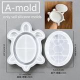 Turtle Storage Box Silicone Molds Kits DIY Scented Ocean Animals Jewelry Display Plate Tray With Lid Plaster Resin Mold
