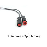 Male+Female Connector 2 3 4 5 6Pin M8 Cable Waterproof Connector For Ebike Optional Cable Ebike Accessories