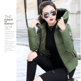 Chic Design Cropped Jacket Winter Short Puffer Jacket Women Clothing Cotton-padded Coats Warm Coat Bread Jackets