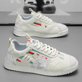 Large Size Men's White Sneakers Autumn Comfortable Non Slip Running Shoes Luxury Soft Sole Fashion Lace Up Outdoor Casual Shoes