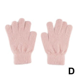 Winter Gloves Mink Velvet Five Finger Gloves Plush Warm Cold-proof Gloves Women Outdoors Cycling Solid Color Mittens