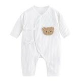 Somenie Infant Knitting Jumpsuit 100% Cotton Long Sleeve Romper One Piece Outfit for Boys & Girls Newborn Baby 4 Seasons Wear