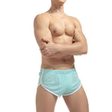Men's Mesh Side Split Bodybuilding Workout Gym Running Shorts Men Sporstwear Soft Comfortable Breathable Underpants Sleepwear