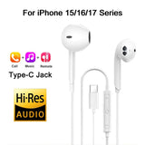 Original In-Ear Headphones For Apple iPad iPhone 15 17 14 13 12 11 16 Pro Max Plus Type C Wired Earphones Laptops Tablet Earbuds