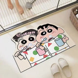 30*40cm Shower Room Water Uptake Mat Quick Drying Fashionable and Exquisite Cartoon Crayon Shin Chan Anime Anime Periphe