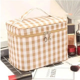 Large-capacity Makeup Bag with Multiple Compartments, Home and Travel Organizer for Toiletries and Cosmetics