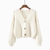 Autumn Winter Fashion Cardigan Sweater Women Knitted Coats Female Solid Long Sleeve Casual Knit Jacket Cardigans Tops Knitwear