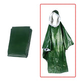 Waterproof Emergency Rain Poncho PE Thermal Blanket Raincoat Hooded Cover For Outdoor Camping Hiking Travel Motorcycle Rain Gear