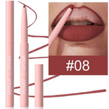 Lip Liner Pencil Long-Lasting Matte Creamy Plumping Lip Stain Waterproof Natural Nude Brown Slim Lip Liner Makeup