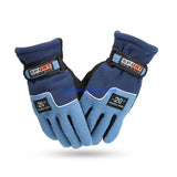 A70F Winter Warm Thermal Motorcycle Gloves Fleece Mittens For Women Men Snow Sports Hiking Back Windproof Lightweight