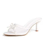 2024 Women Summer New Luxury Brand High Heel Sandals Versatile Simple Slim Heel Sandals Slippers