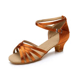 CLYFAN Children Dance Shoes for Girls Ballroom Latin shoes Ladies Modern Tango Dancing Women Latin Shoes Salsa Sandals