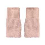Half-finger Plush Winter Gloves Touch Screen Cold-proof  Warm Fingerless Knitted Wrist Guard Student Office Writing Work Outdoor