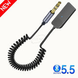 Wireless Bluetooth 5.4 Audio Receiver Dongle USB To 3.5mm Aux Jack Car Audio Handsfree Kit For Car Receiver BT Transmit With Mic