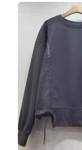 White Hoodie Women Long Sleeve Drawstring Casual Sweatshirts