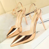 BIGTREE Shoes Fashion High Heels Shoes Patent Leather Woman Pumps Sexy Women Heels Blue Sliver Stiletto Heels Women Sandals 2026