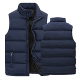 White Vest Jacket Men Slim Fit Stand Collar Sleeveless Puffer Jackets Spring Autumn Casual Waistcoat Men Warm Coat 2024 Trends