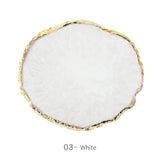1PC Round Resin Agate Stone Nail Art Palette False Nail Tips Mixing Color Drawing Pallet Gel Polish Display Shelf Manicure Tool